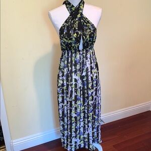 Peter Pilotto x Target Elegant Floral Halter Dress Designer Lightweight
